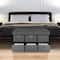 Sorbus 30" Gray Folding Bench with Drawers & Lid